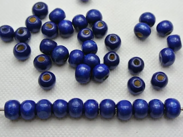 8 мм круглые деревянные бусины~ деревянные бусины 500 шт - Цвет: Dark Blue