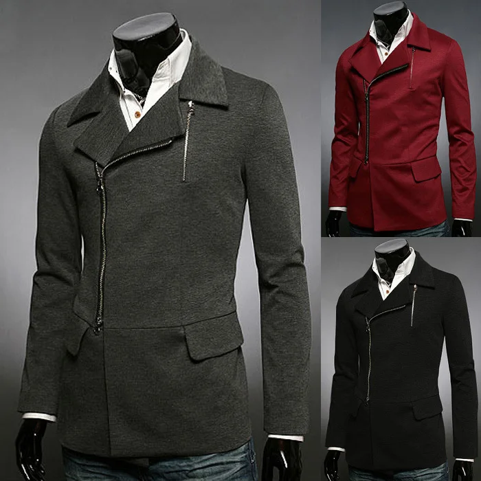 Бесплатная Доставка Весна Осень Куртка Новый мужской Моды Slim Fit Дизайн Твердые