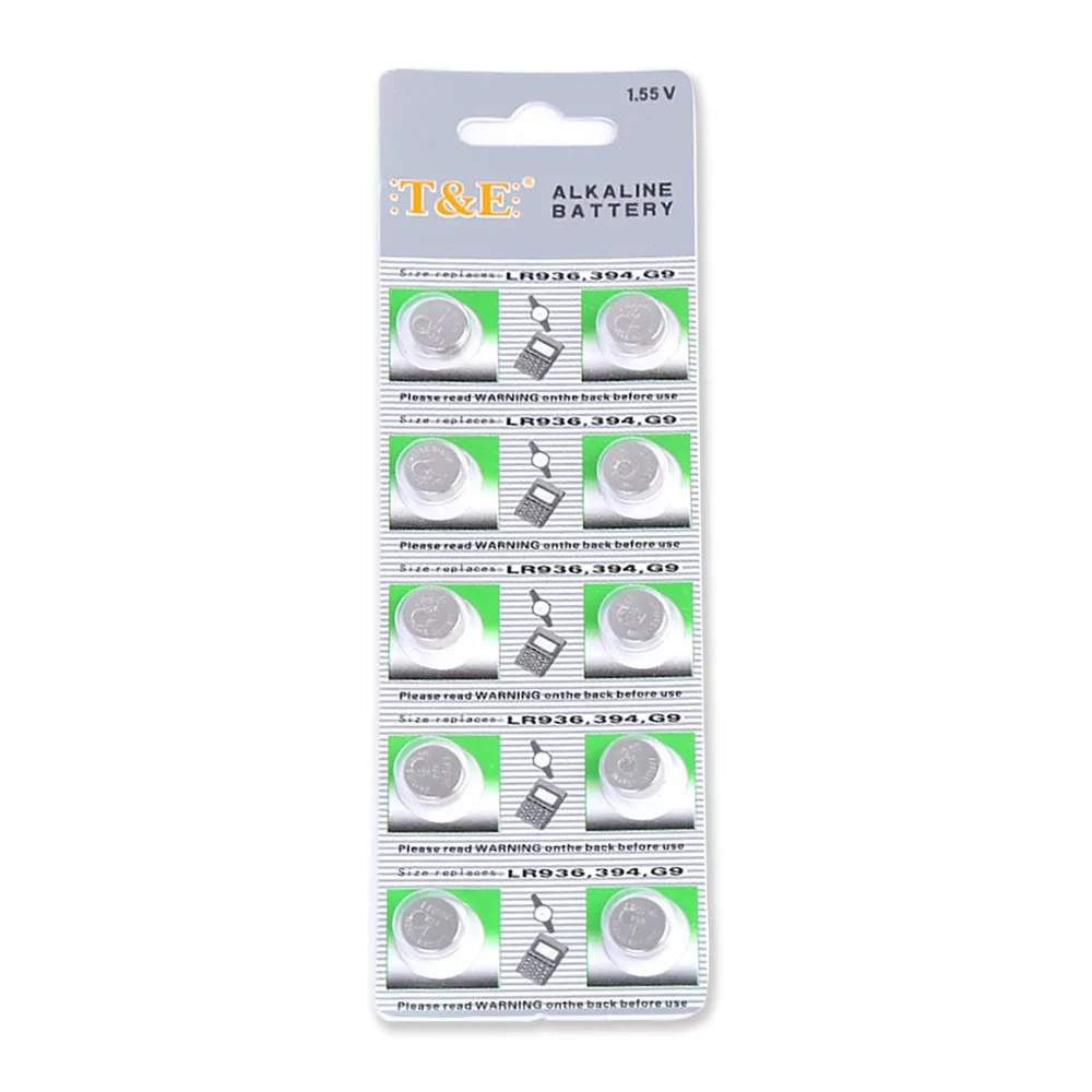 10 упак. Anmas Power AG9 LR936 кнопочные аккумуляторы 394A 394 SR936SW LR45 SR45 SR93 Щелочная монетная