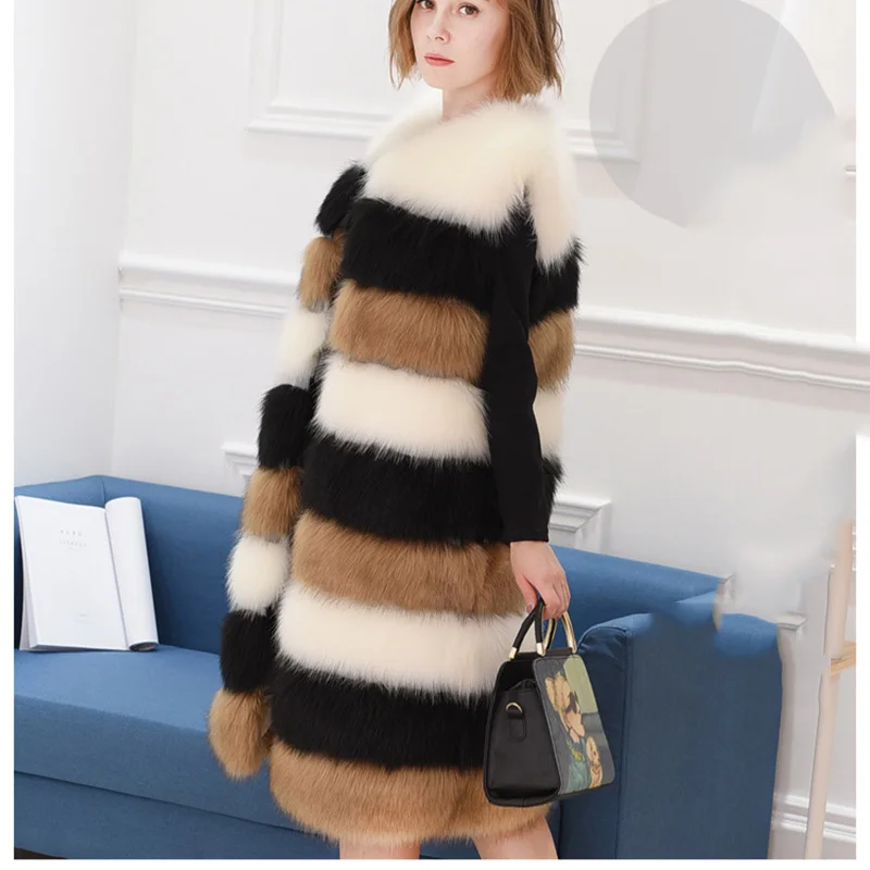 Пальто из искусственного меха модная новинка высокое пальто с искусственным