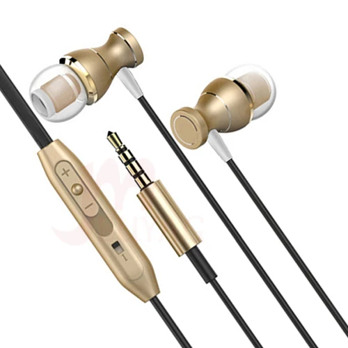 Золотой MEUYAG Metal Magnetic Earphone Sport Running In-Ear Earphones HandsFree Earbuds Headphones with Mic Stereo Headset - Цвет: Золотой