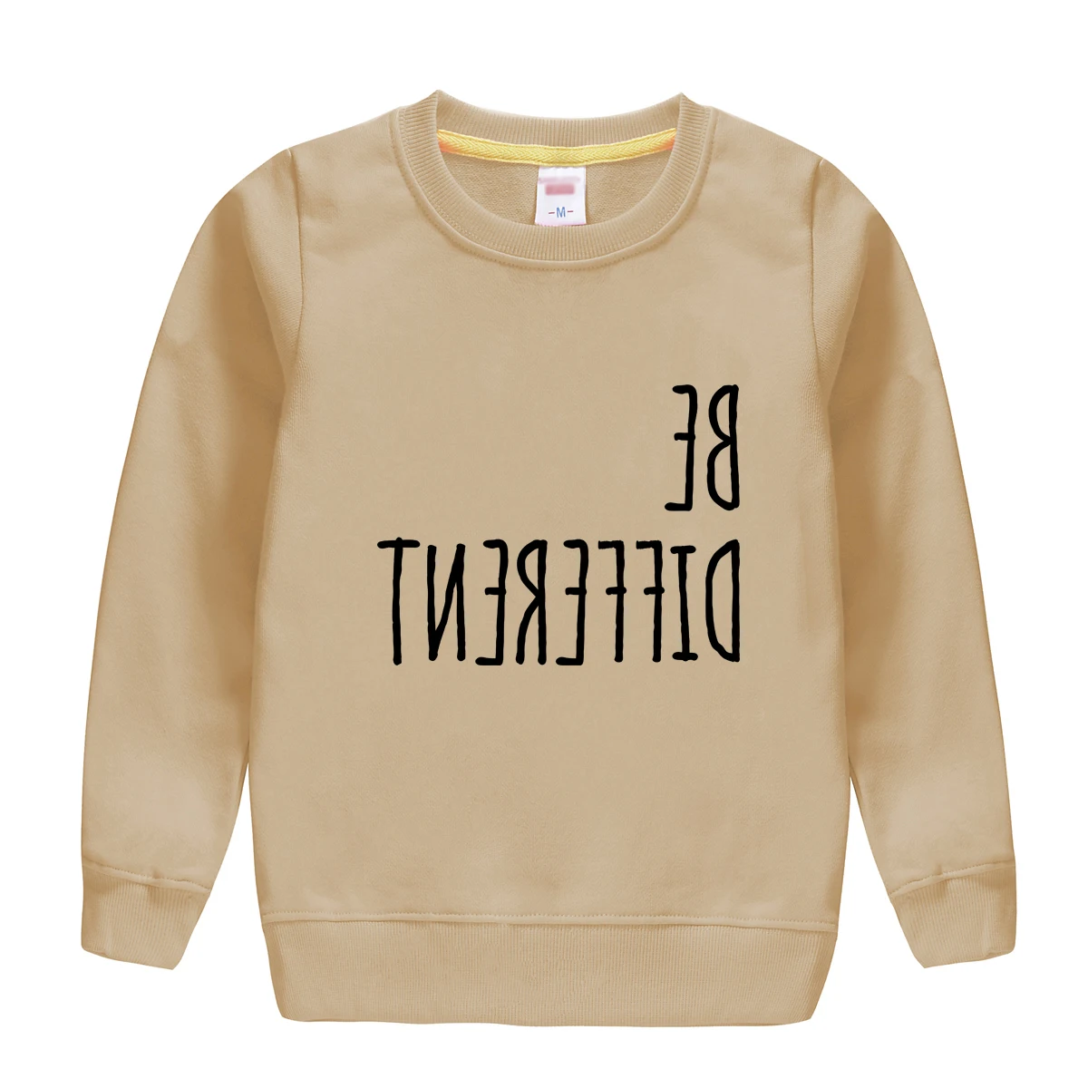 Be different/ г. Новая модная теплая хлопковая толстовка худи Топ для маленьких мальчиков и девочек, мягкий полувер, дизайн для детей от 4 до 13 лет, Детская футболка