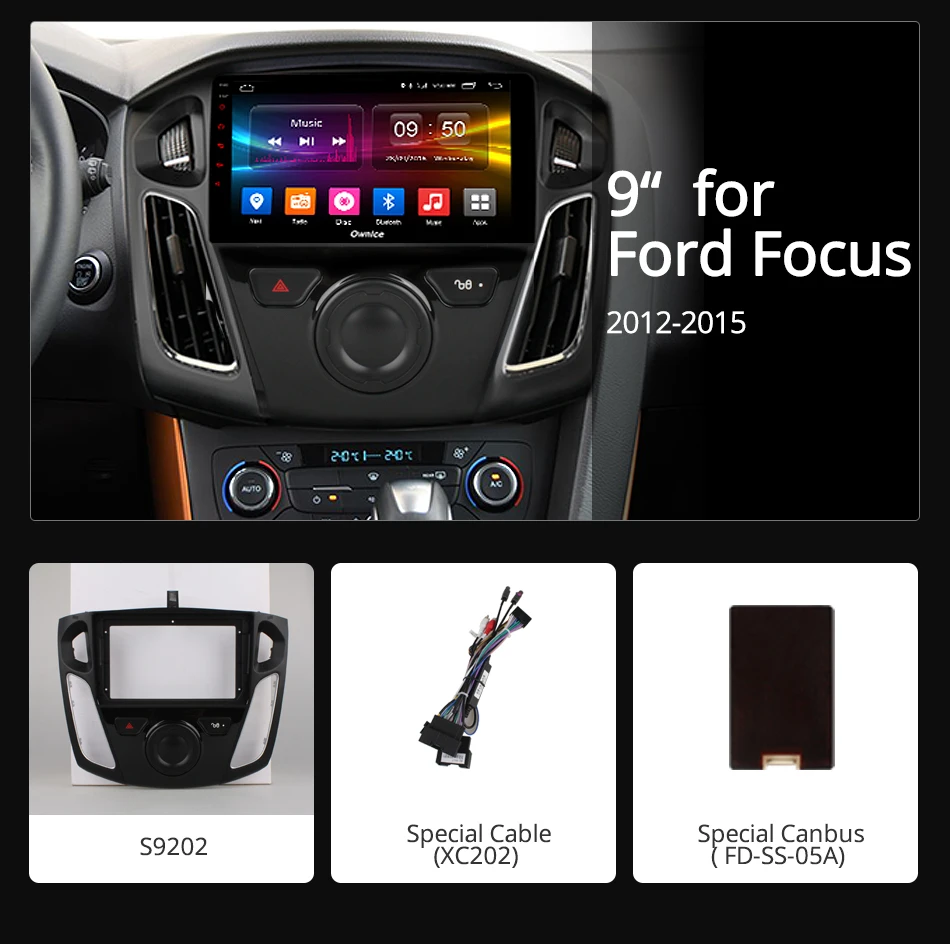 Ownice, Восьмиядерный, Android 9,0, автомобильный Радио плеер, gps, Navi, для Ford Focus 3, 2012, 2013,,, k3, k5, k6, 4G, DSP, 360, панорама, оптическая