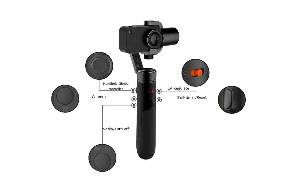 Новое прибытие Xiaomi Mijia ручной карданный для камеры Мини 8 часов батареи срок