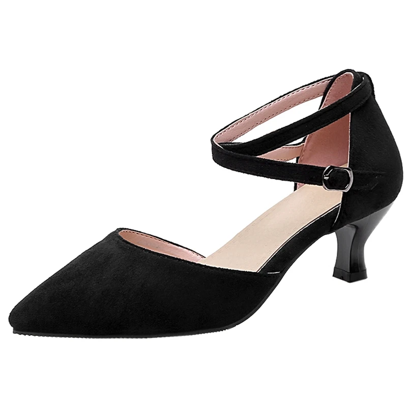 ENMAYER/Женская Базовая обувь на среднем тонком каблуке Zapatos De Mujer однотонная офисная
