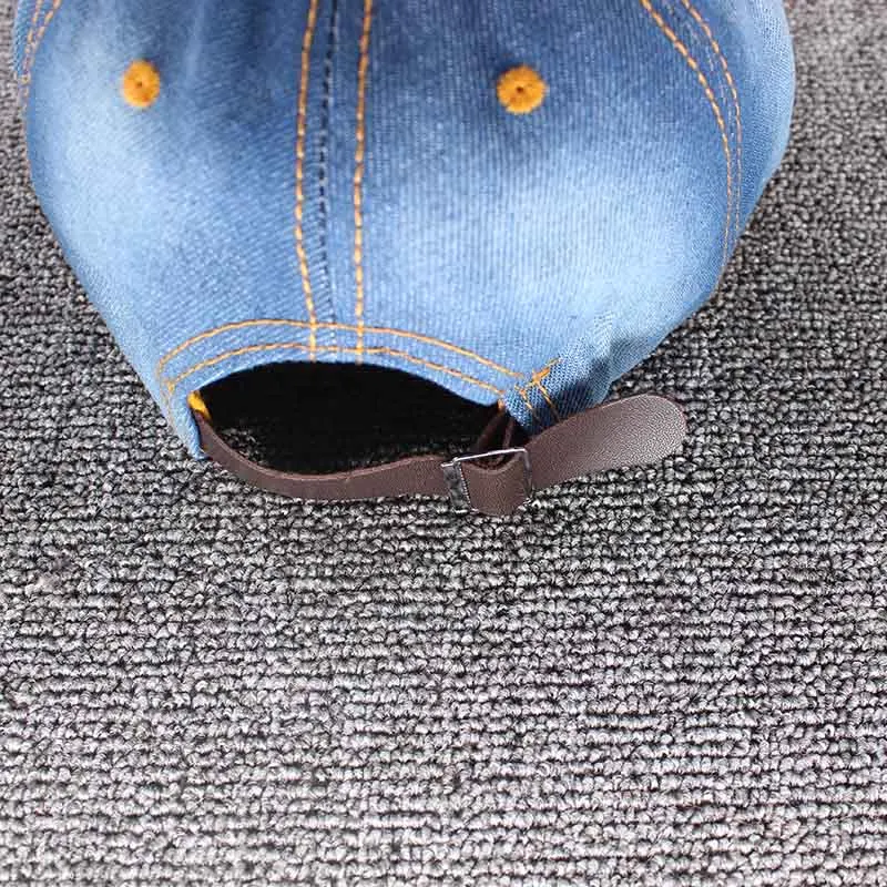 HLEISXI New Fashion Adult Women Love Baseball Cap Summer Casual Caps For Female Denim Hat Adjustable Snap Back Brand Hats