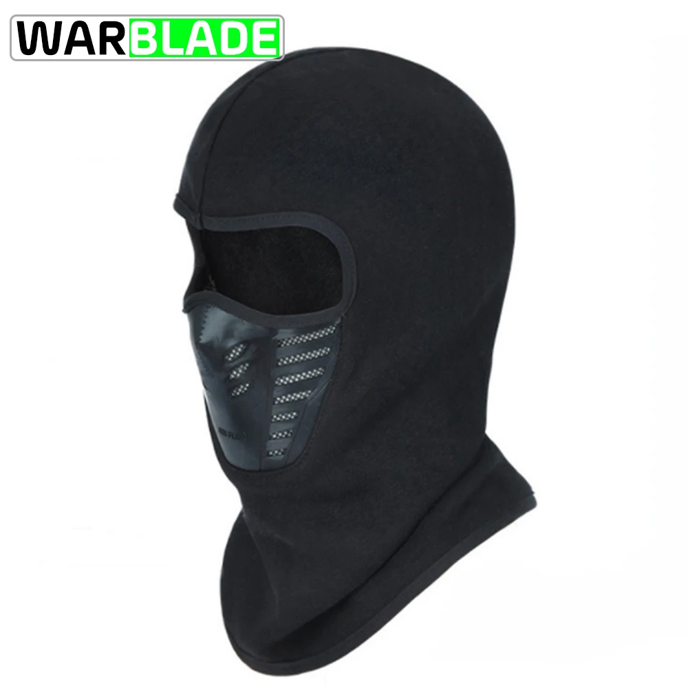 Зимняя теплая мотоциклетная Ветрозащитная маска WarBLade для лица, маска для мотокросса, уличная теплая велосипедная термальная Флисовая Бала...