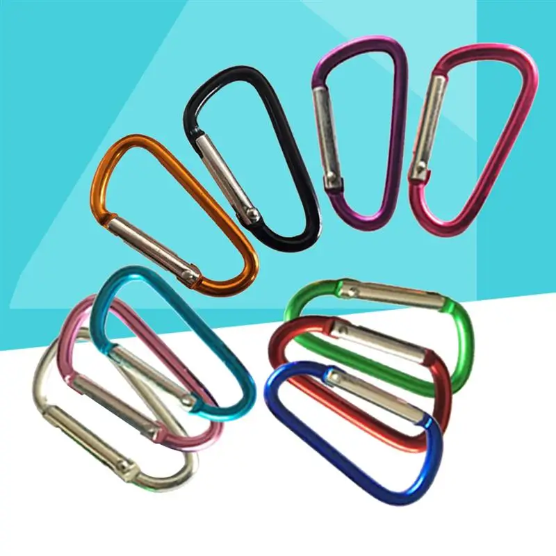 Профессиональный D образный карабин 10 шт. сверхпрочные образные кольца легкие