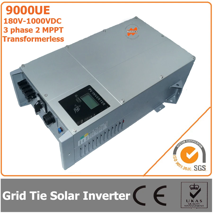 9000 Вт 180V 1000VDC трехфазный безтрансформерный Солнечный Grid Tie инвертор с 2 MPPT|tie