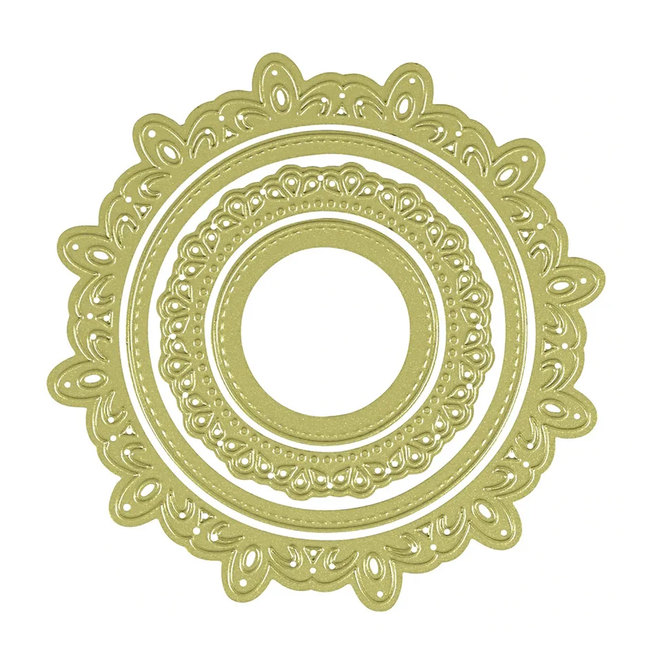 Swovo вложенные doily круглые металлические режущие штампы трафареты DIY для бумажные карточки для скрапбукинга ремесло тиснение высечки штампы и штампы