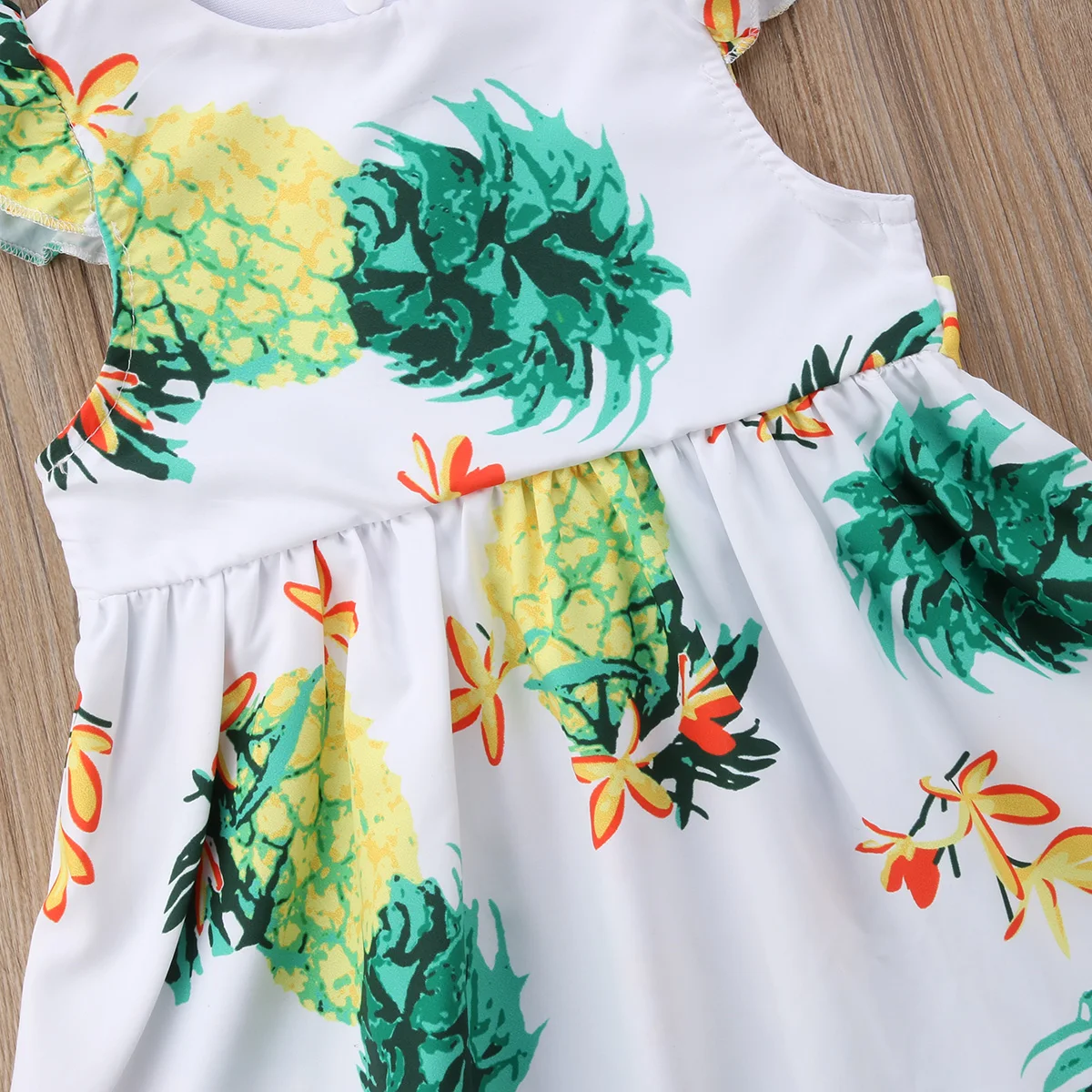 New Kids Baby Girls Pinaapple Ruffles Princess Mini Dress Party | Детская одежда и обувь