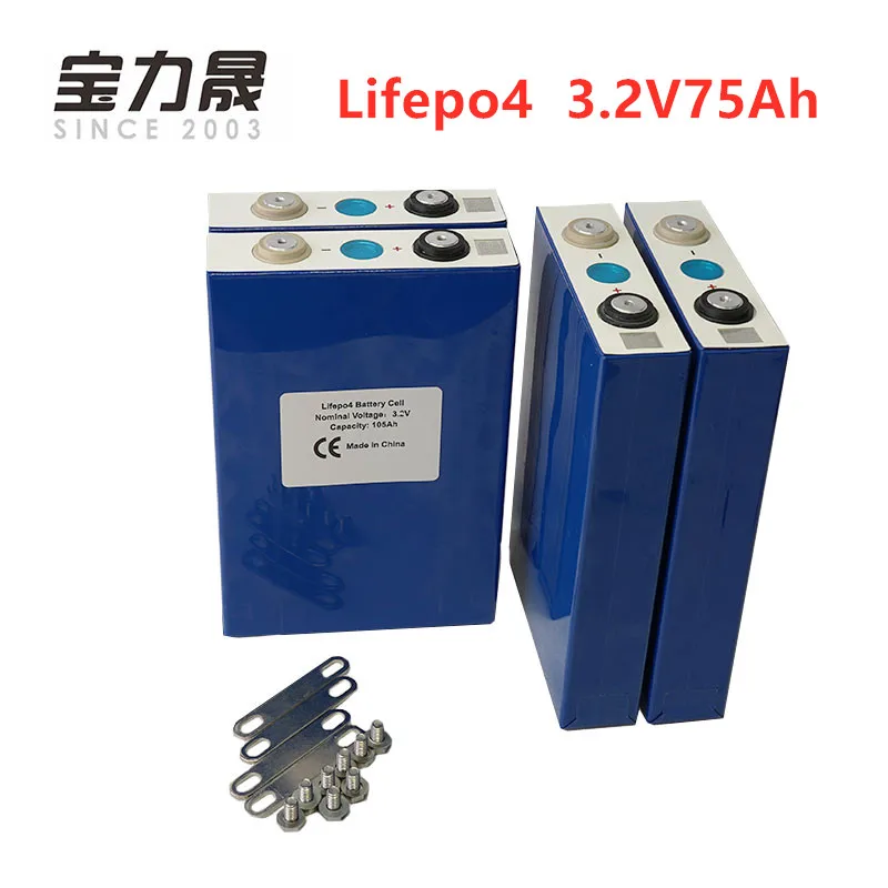 2019 Новый 20 шт 3 2 V 75Ah lifepo4 аккумулятор призматический элемент 12V80Ah для EV RV Ремонтный