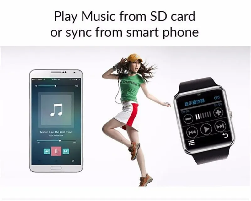 Slimy Bluetooth Smart Watch GT08 Support 2G SIM TF Camera Smartwatch for Android Phone Women Men Kids Clocks Hours PK DZ09 A1 Y1
