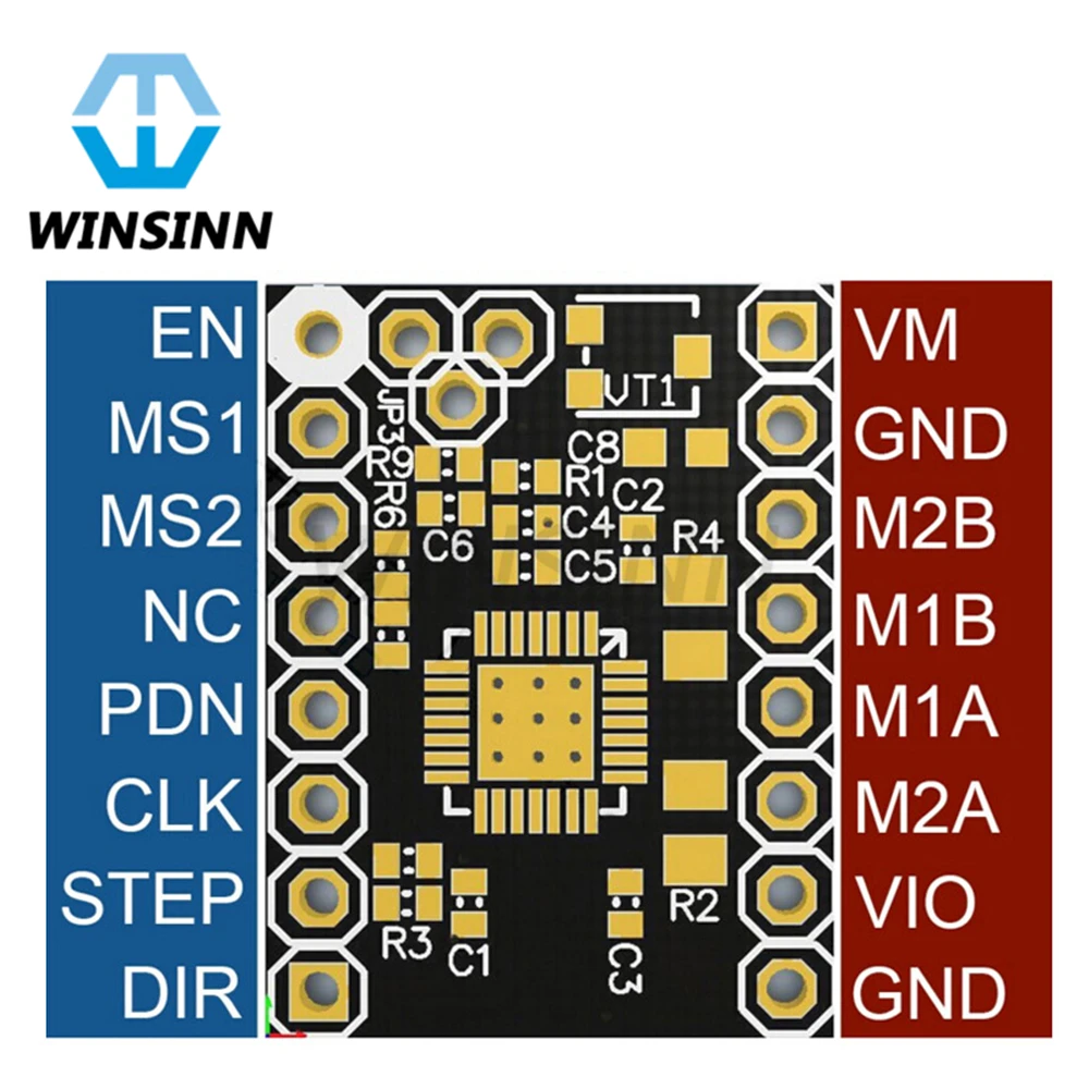 StepStick TMC2208 модуль драйвера шагового двигателя с радиатором для 3d принтера