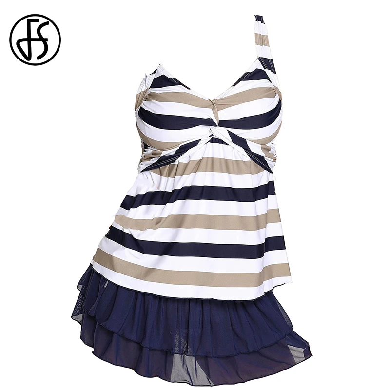 FS в полоску с высокой длинные бикини плюс Размеры Купальники пуш-ап купальники