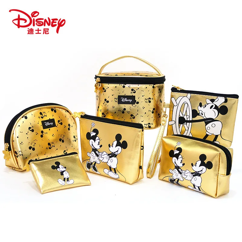 [Быстрая сделка] 6 шт./компл. натуральная disney PU Кожа Микки многофункциональная женская сумка косметический бумажник кошелек сумка мода Мама ручной - Цвет: 6pcs one set