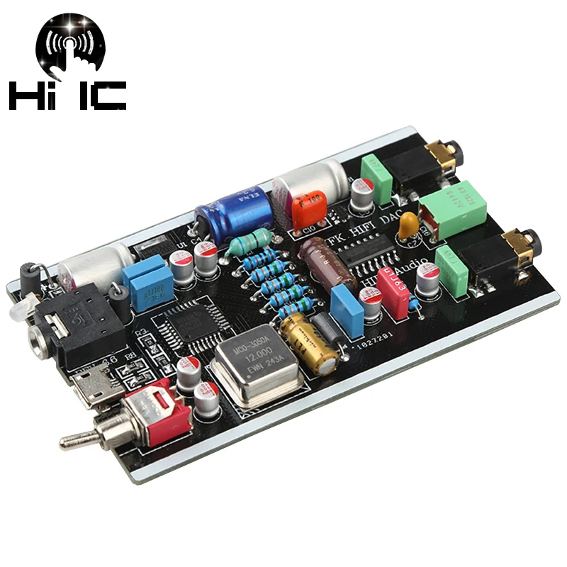 Звуковая карта оливкового ES9023 USB DAC декодер HIFI нулевой уровень шума поддержка