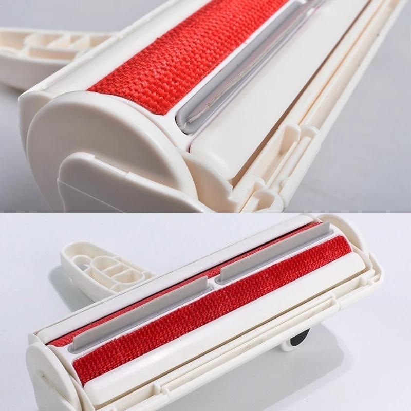

Reusable 2-Way Pet Hair Remover Roller Removing Pet Hair self-cleaning Lint Portable Brush Clothes Cleaning Brushes