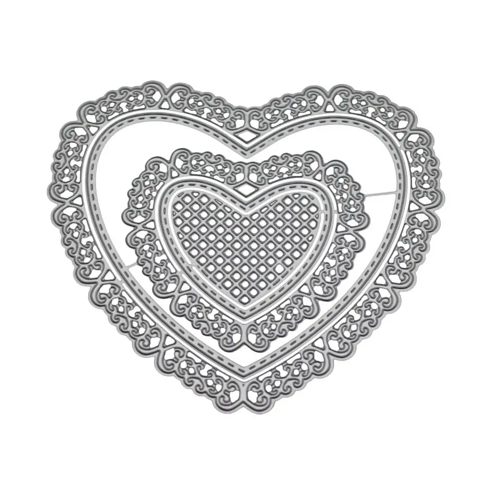 Heart Вырубные формы в форме сердца, металлические трафареты и штампы для рукоделия, скрапбукинга, тиснение, карточка для рукоделия, штампы на день рождения, новинка - Цвет: Heart