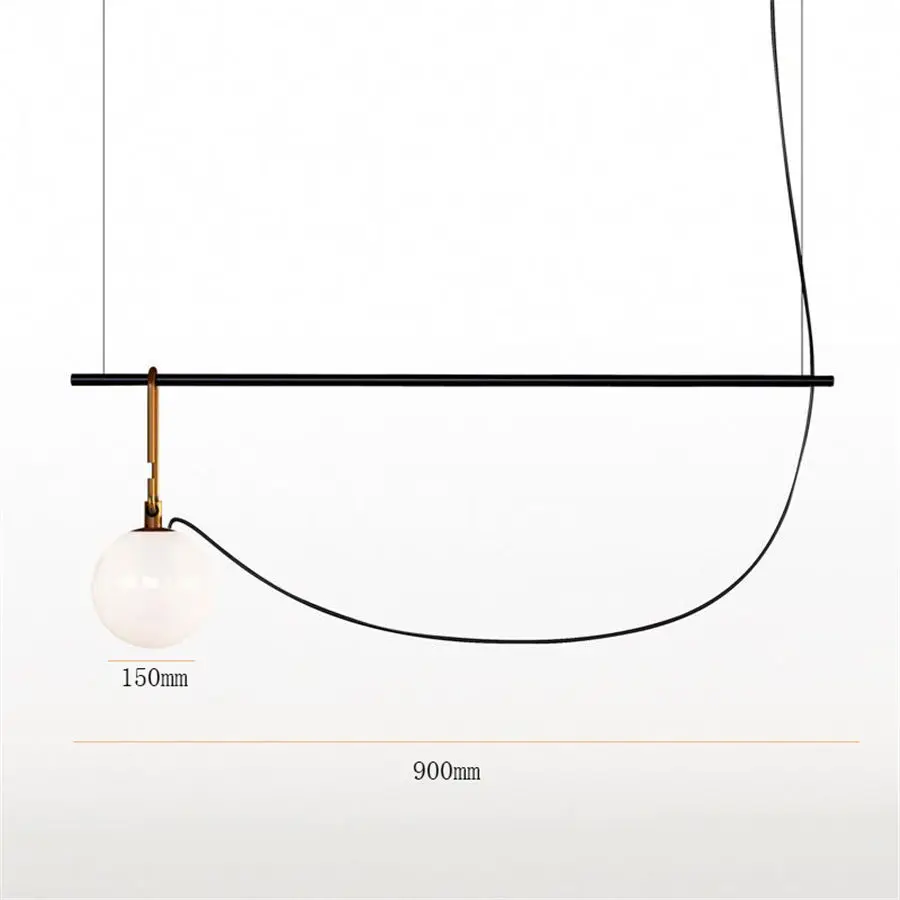postmodern Elegant lines design glass globe chandelier lighting for living room bar home deco hang lamp nordic led light fixture | Освещение