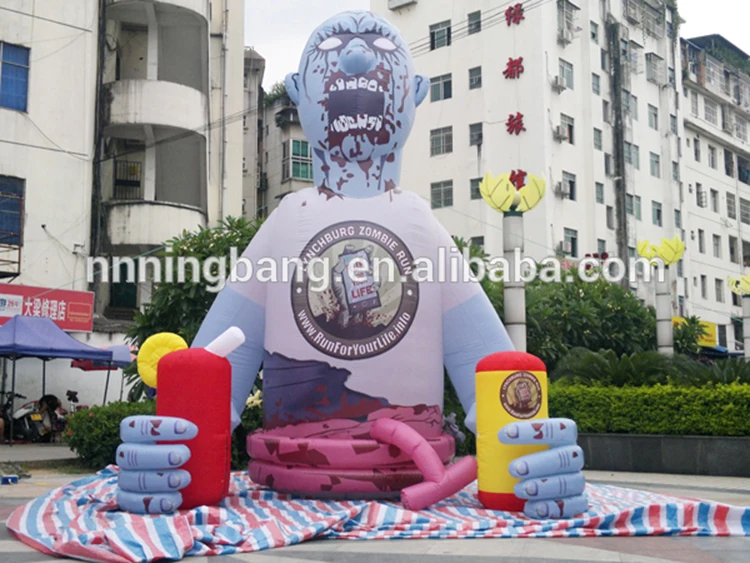 Бесплатная доставка высота 5 м украшение для Хэллоуина надувной зомби/Ходячие