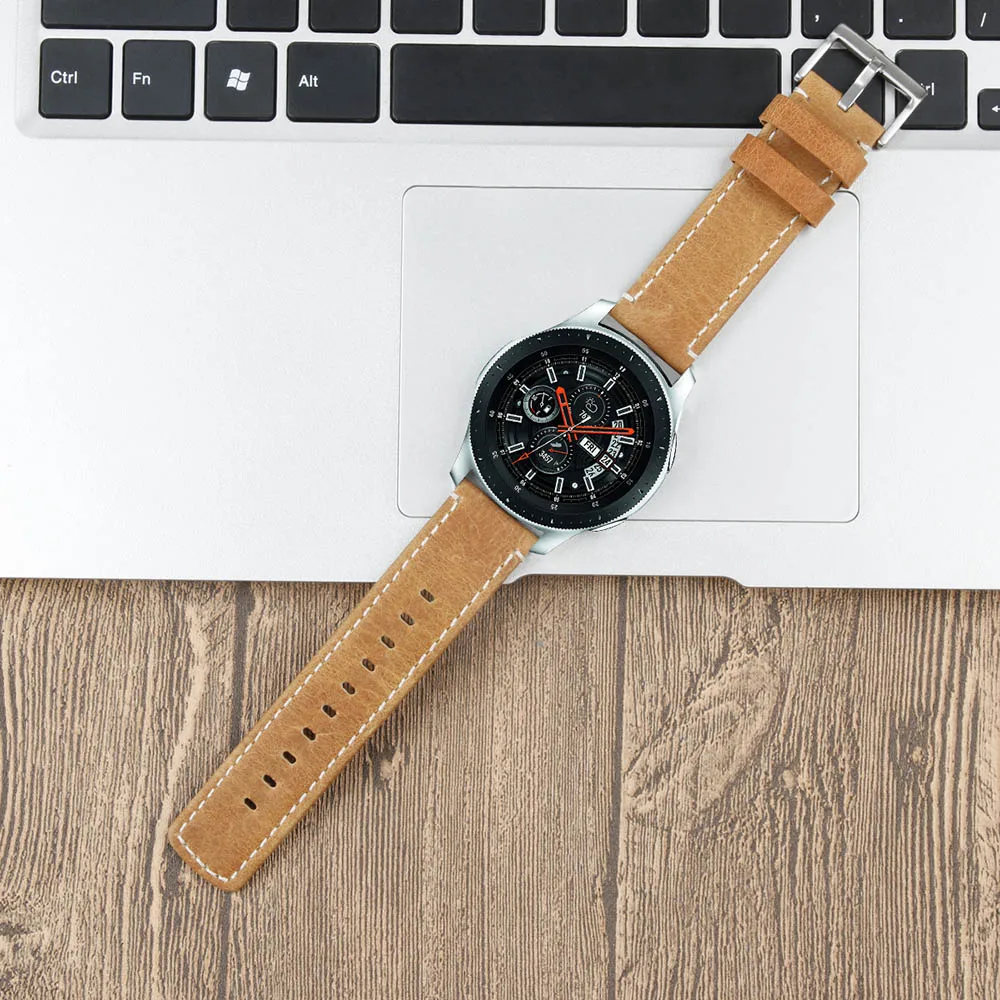 Ремешок кожаный для Samsung Gear S3 Frontier Classic 22 мм 46 мм|Смарт-аксессуары| |