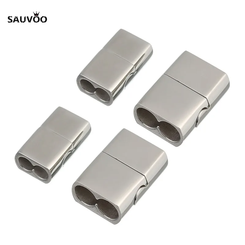 Sauvoo 1 шт. серебристый цвет двойное отверстие 4 мм 6 нержавеющая сталь Стандартная