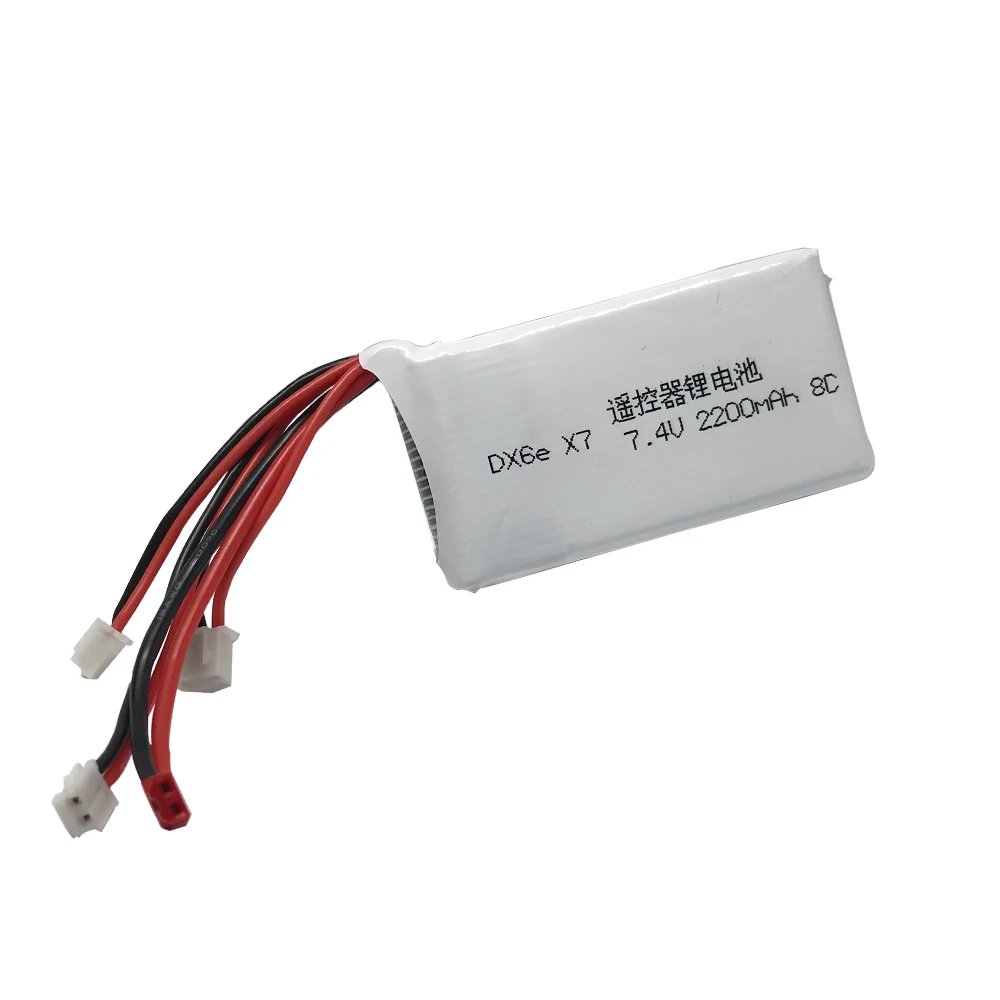 Аккумуляторная батарея Lipo 7 4 V 2S 2200mAh для Тараниса Q X7 DX6e DX6 передатчик пульт