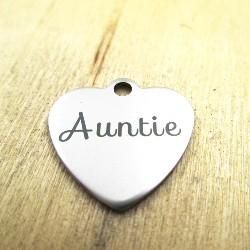 

10 шт./лот-Auntie подвески из нержавеющей стали-лазерная гравировка-индивидуальные-DIY Подвески