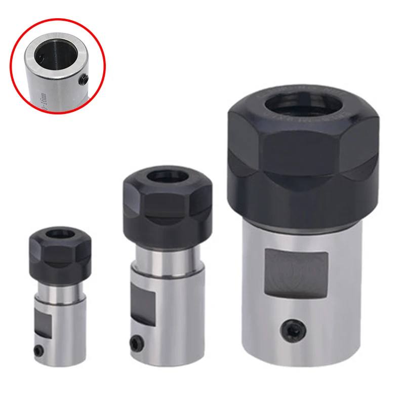 

ER11 ER16 ER20 8MM 10MM 12MM 14MM 16MM Collet Chuck Motor Shaft Extension Rod Spindle Collet Lathe Tools Holder Milling Boring