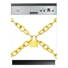 Самоклеящиеся 3D-Наклейки для мытья посуды, настенные Стикеры с золотым замком, детское художественное украшение для холодильника, двери, кухни