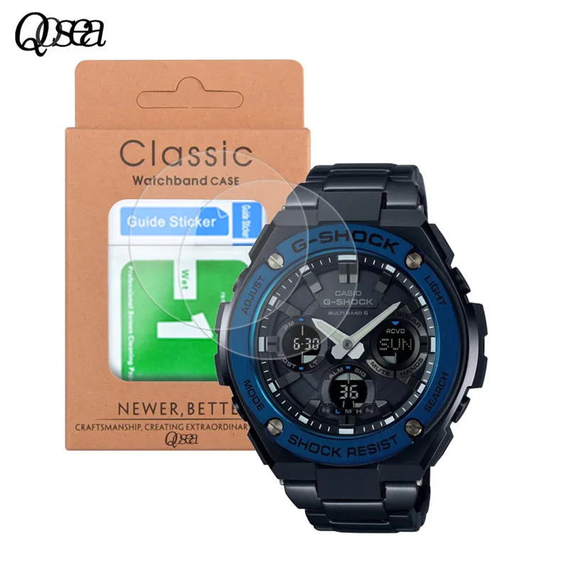 Qosea защитное закаленное стекло для Casio GST W110 1A2 протектор экрана ультратонкий