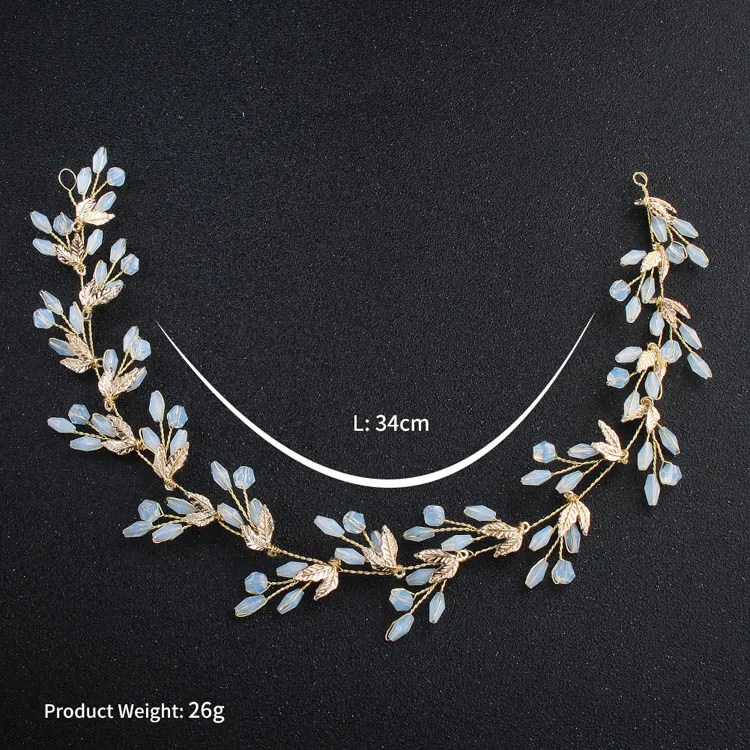 Принцесса Вечеринка волос лоза маленький лист свадебный головной убор желе