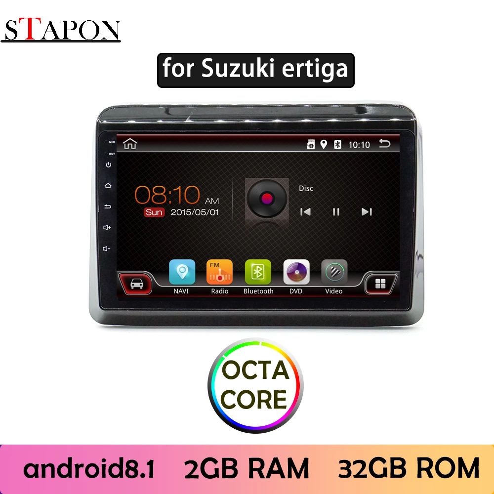 STAPON 9 дюймов для Suzuki ertiga 2018 19 Android 8 1 2GBRAM Автомобильный мультимедийный MP5 dvd плеер с