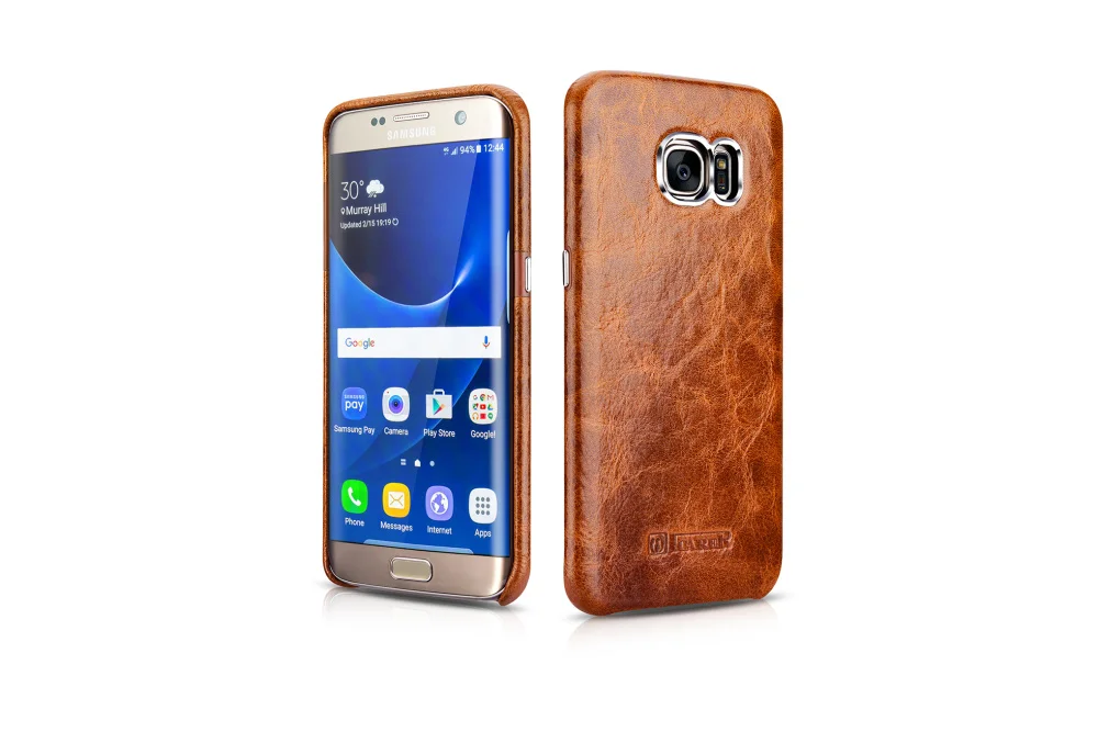 Винтажный чехол Icarer из натуральной кожи для samsung Galaxy S7/S7 Edge, роскошный бренд, ультра тонкий чехол для телефона s