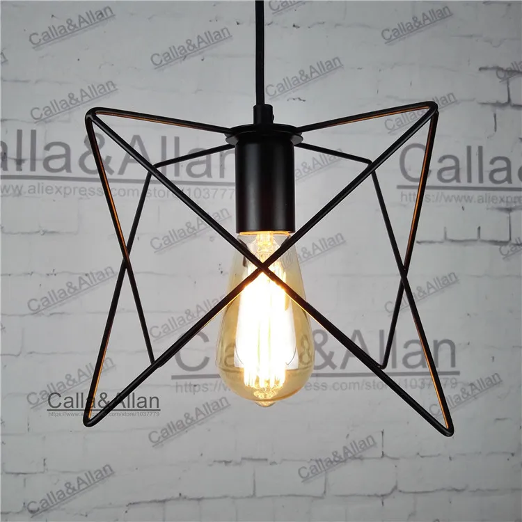 Винтажная Подвесная лампа Эдисона винтажная промышленная E27 с держателем