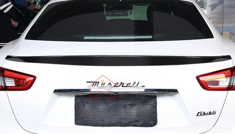 Для Maserati Ghibli задний спойлер из углеродного волокна черный блеск для крыла Novitec стиль для Ghibli задний спойлер из углеродного волокна-UP
