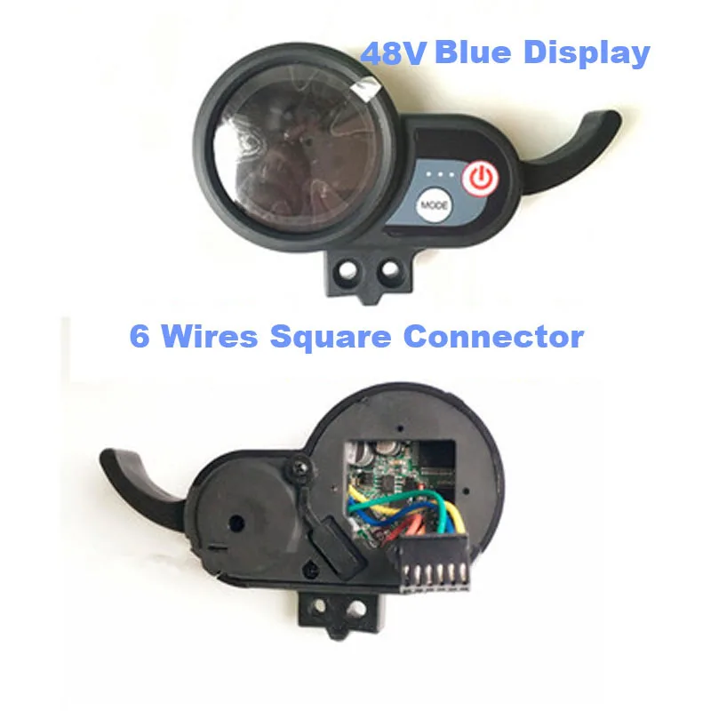 48V Blue Square Электрический скутер дисплей акселератор Электрический скейтборд ускорение метр цветной экран инструмент для монитора для электрического скутера - Цвет: 48V Blue Square
