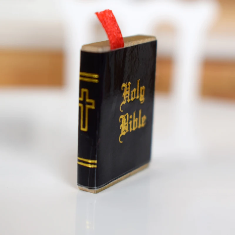 Umedolly 1:12 миниатюрная книга из священной Библии для кукольного домика для гостиной, аксессуары для декора, игрушка для ролевых игр