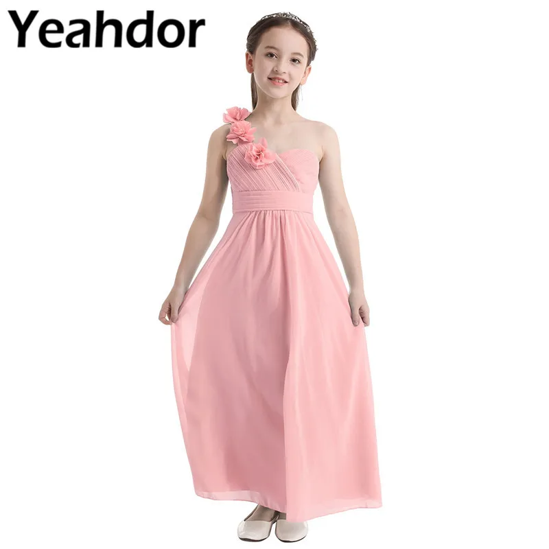 Детское шифоновое фатиновое кружевное платье с цветочным узором для девочек