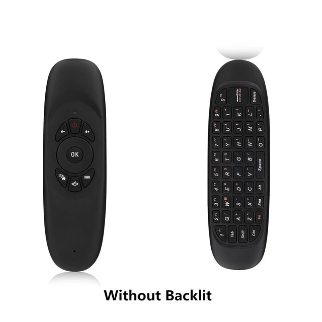 Without backlight EStgoSZ подсветка Fly air mouse беспроводная подсветка/Русская клавиатура G64 перезаряжаемая 2,4G умный пульт дистанционного управления для Android Tv Box - Цвет: Without backlight