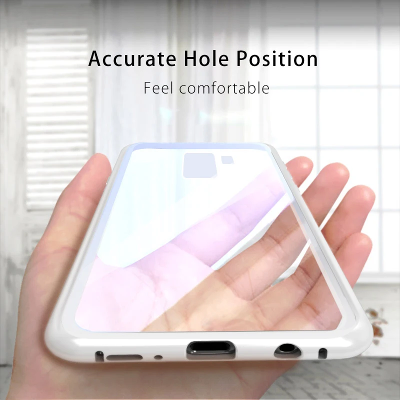 New Magnet Adsorption Case For samsung s10s10 plu Built-in Magnetic Glass note 8 9 for Galaxy s8 s9 plus Back Cover |