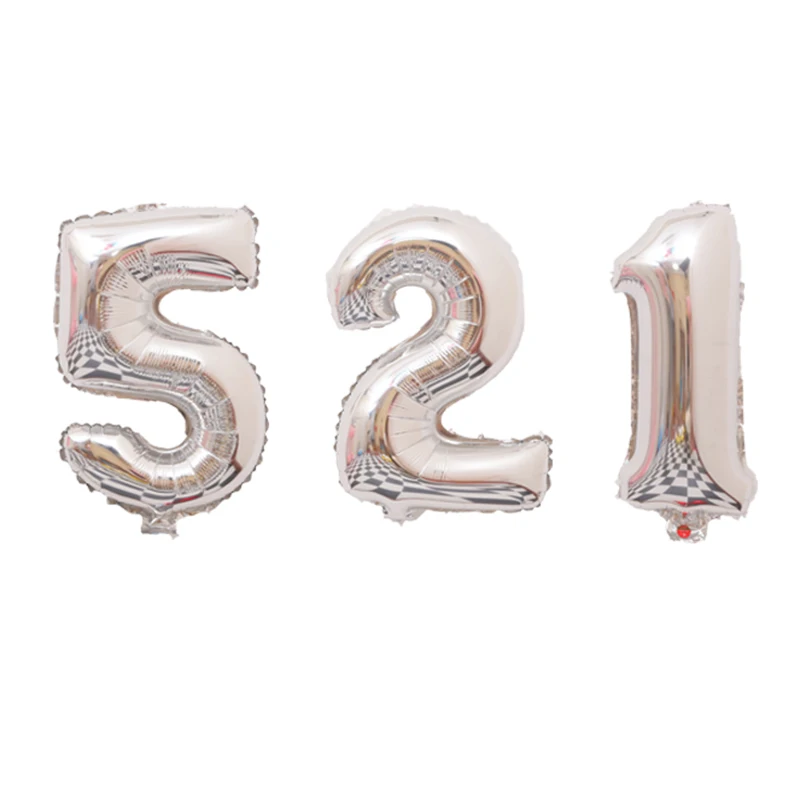 A 16-inch gold and silver balloon used for birthday party anniversaries celebrations etc | Дом и сад