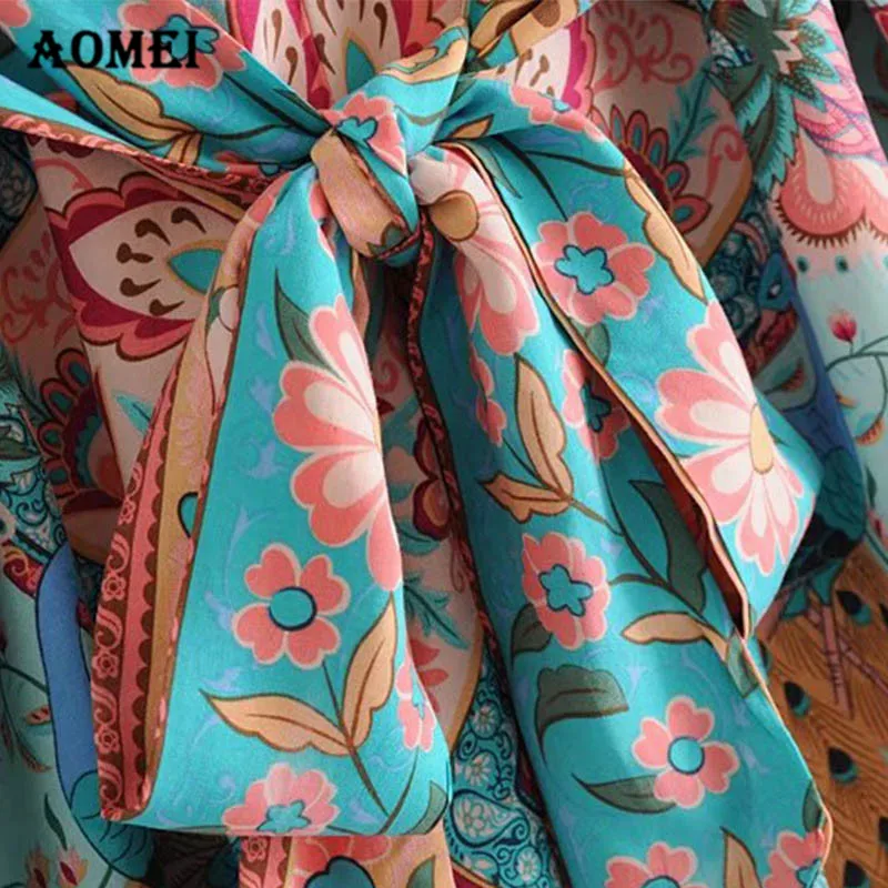 Для женщин Летний комбинезон с принтом пояс свободные на пуговицах V шеи ползунки