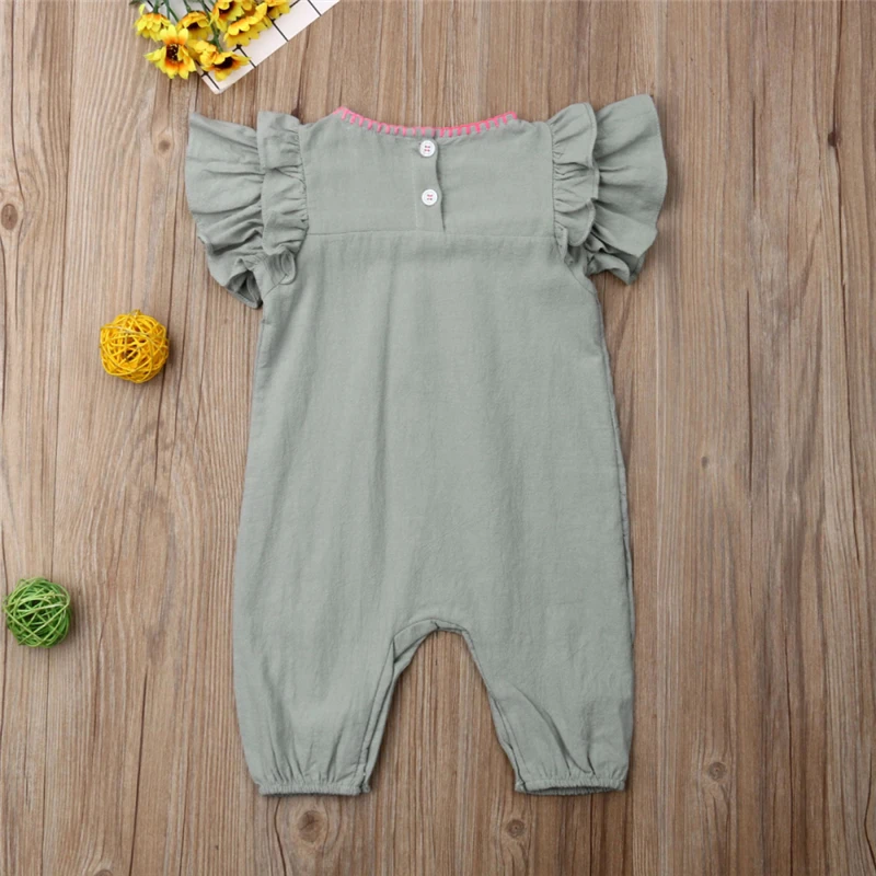 2019 новый для маленьких девочек младенческой рюшами цветочной вышивкой