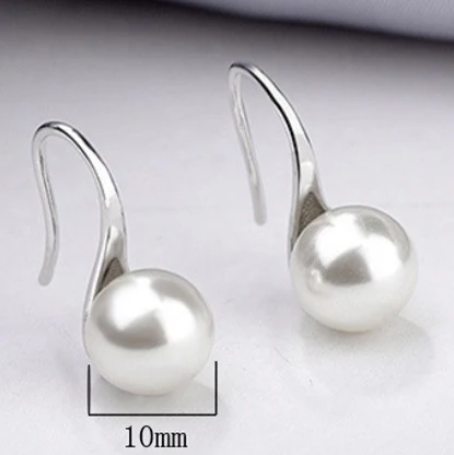 Серьги на высоком каблуке серебристого цвета женские простые серьги с имитацией