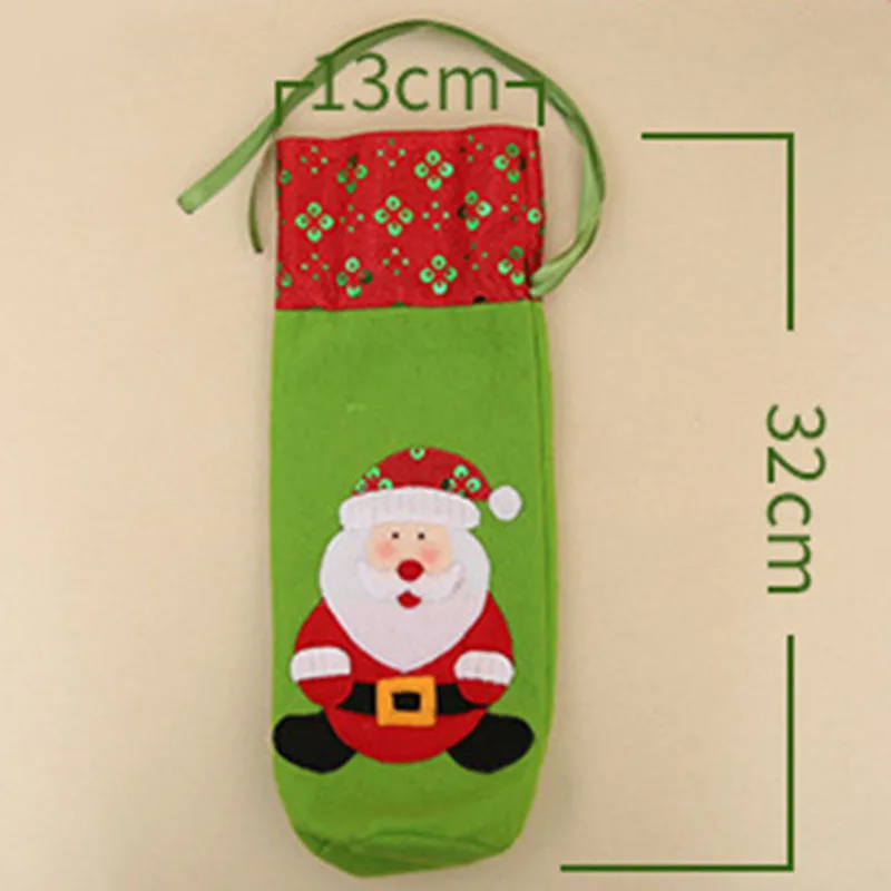 Новинка 1 шт. Рождественская бутылка вина сумка Обложка украшения для дома на