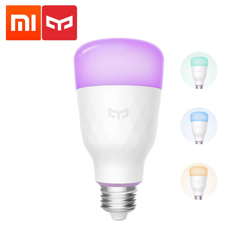 Xiaomi Yee светильник, Wifi, умный светодиодный светильник, лампа с регулируемой яркостью, цветная лампа E27, 10 Вт, приложение, управление IFTTT, умный дом, автоматизация Xiaomi, RGB светильник s - Цвет: Белый
