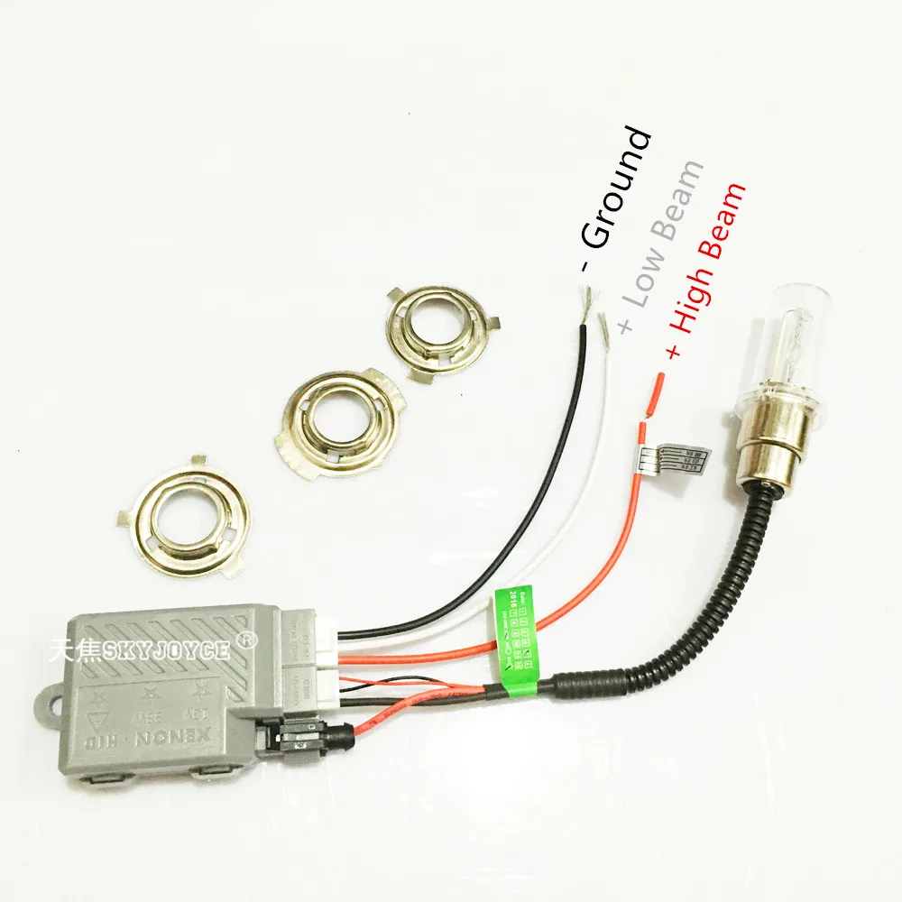 2 комплекта 35 Вт 3200LM BA20D H4 H6 Hi/Lo мотоцикл hid фара HID ярче велосипед Мотоцикл