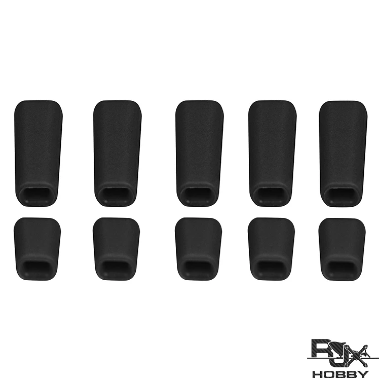 10pcs BK RJXHOBBY 10 шт. Slicone нескользящий переключатель передатчика Чехлы для Futaba Frsky Mikado JR X7 X12S X9DP - Цвет: 10pcs BK